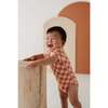 Baby Short Sleeve Bodysuit Checker in Sunset - Onesies - 3