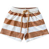 Boy's Swim Shorts Stripe in Toffee - Shorts - 1 - thumbnail