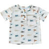 Boy's Short Sleeve Henley Shirt Retro Banner - T-Shirts - 1 - thumbnail
