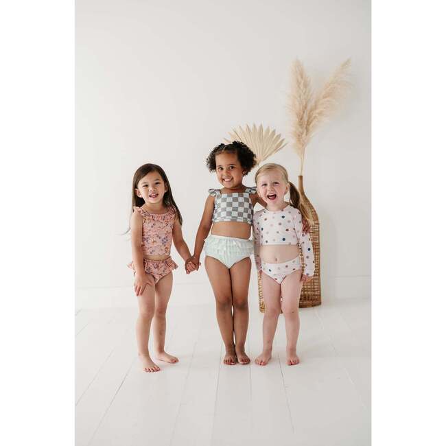 Girl's Two-Piece Crop Swimsuit Stripe in Toffee - Two Pieces - 3