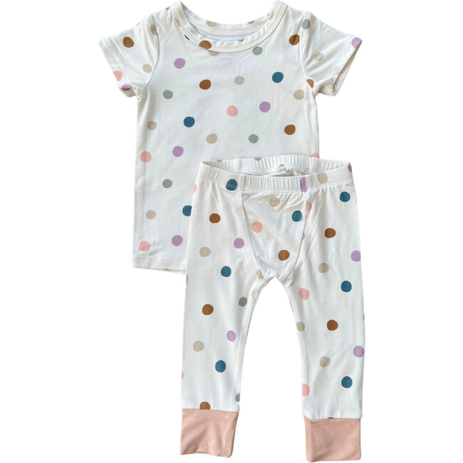 Short Sleeve Lounge Set Spring Polka Dots