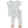 Short Sleeve Lounge Set Spring Polka Dots - Mixed Apparel Set - 1 - thumbnail