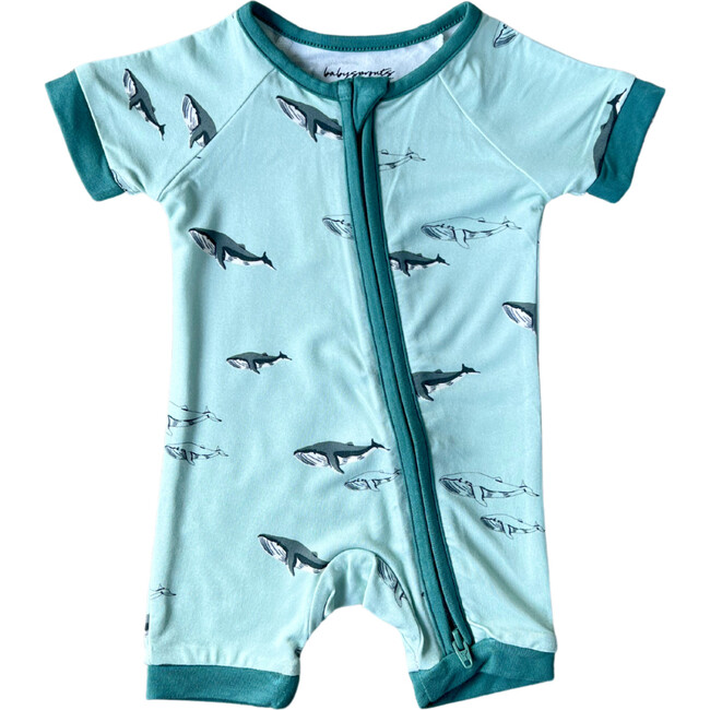 Summer Zip Romper Oceanic Whales