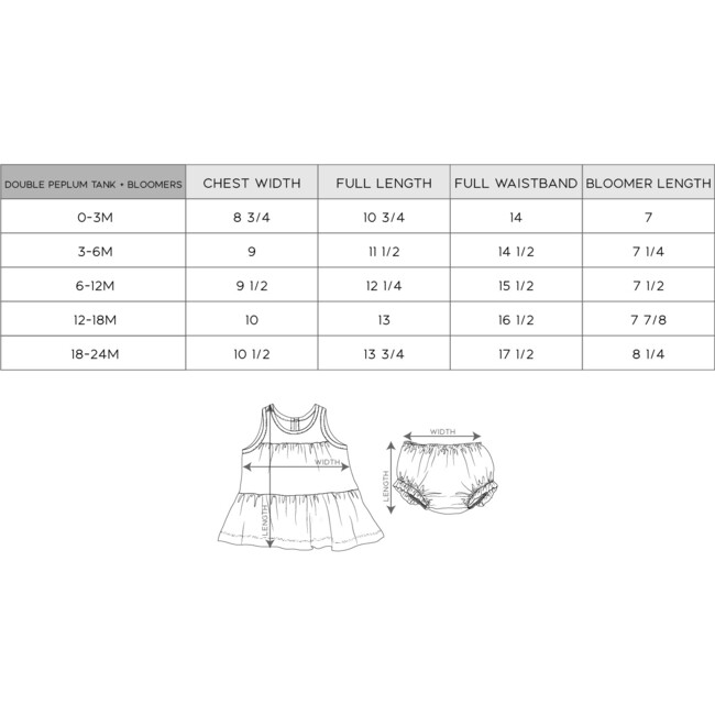 Double Peplum Tank Set Mermaid - Mixed Apparel Set - 2