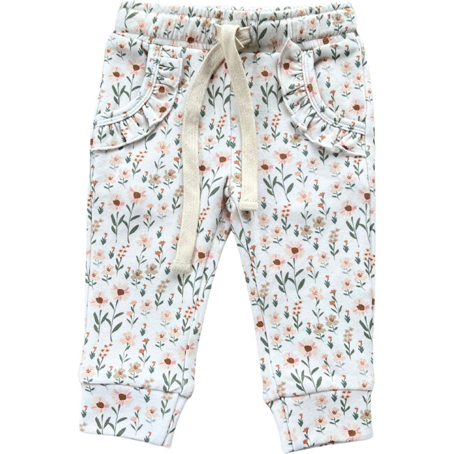 Girl's Ruffle Joggers Daisy Field
