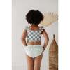 Girl's Two-Piece Swimsuit Checker in Burlwood - Two Pieces - 2