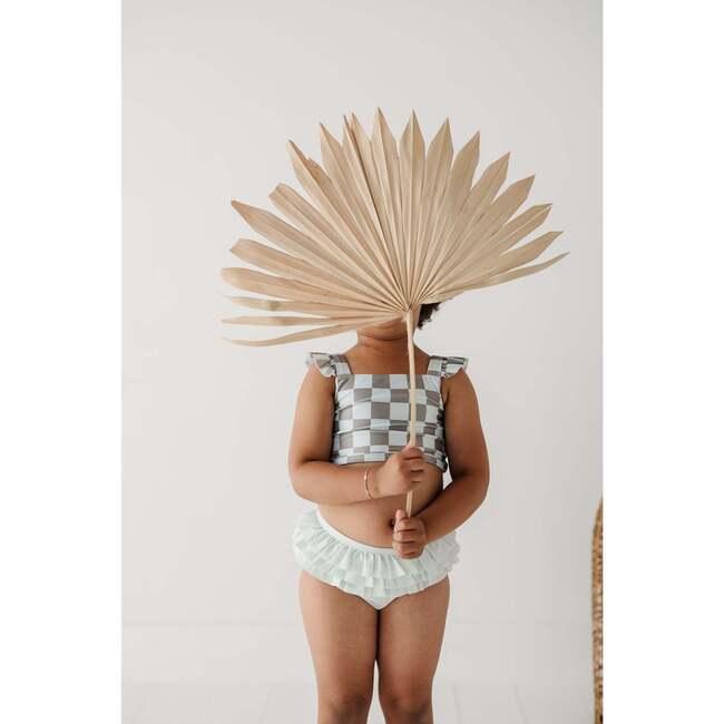 Girl's Two-Piece Swimsuit Checker in Burlwood - Two Pieces - 3
