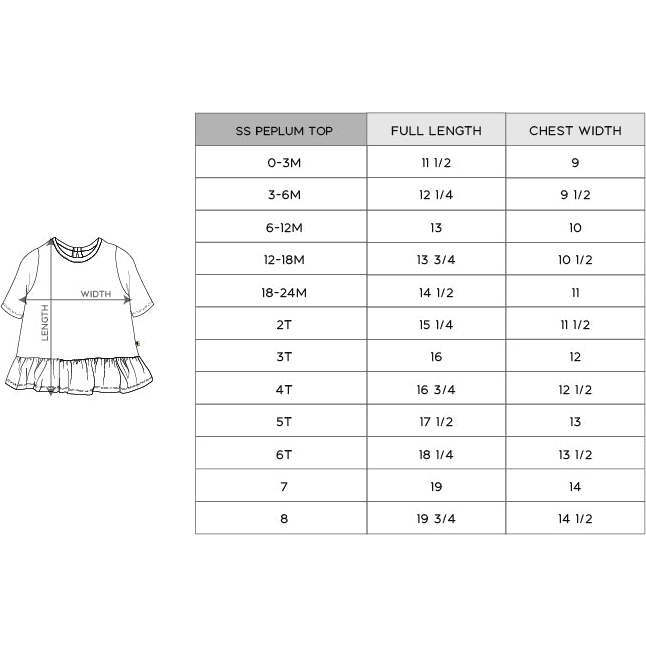 Short Sleeve Peplum Top Checker in Burlwood - Blouses - 5