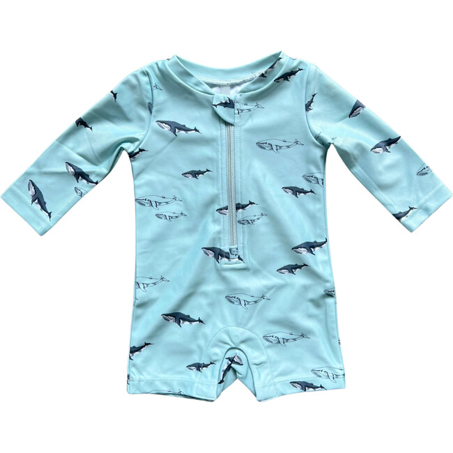 Baby One-Piece Rash Guard Swimsuit Oceanic Whales