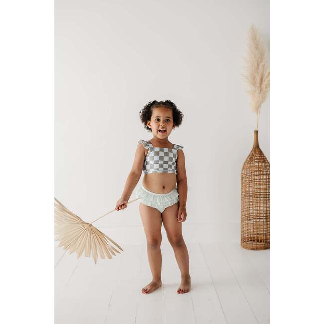 Girl's Two-Piece Swimsuit Checker in Burlwood - Two Pieces - 4