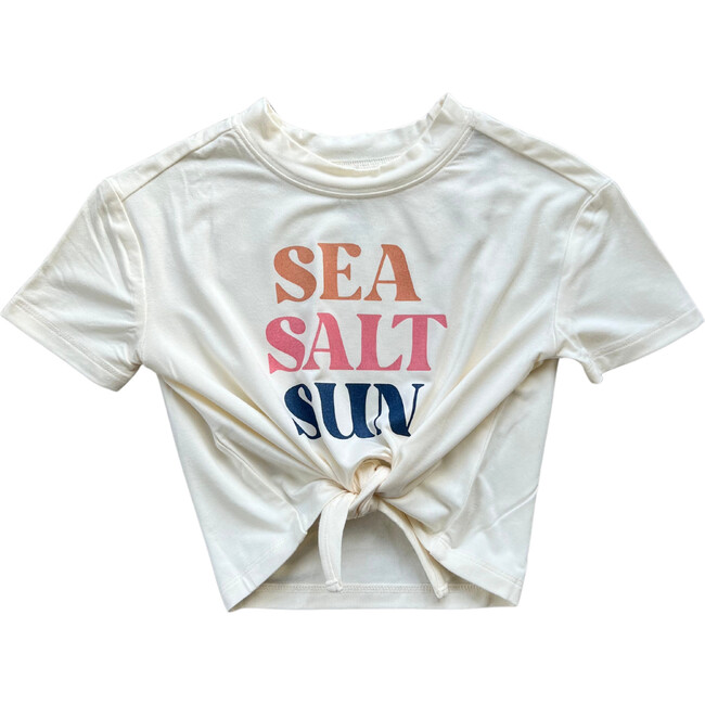 Girl's Tie Front Shirt Sea Salt Sun