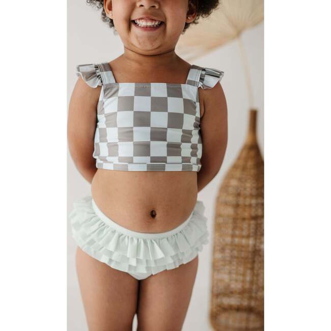 Girl's Two-Piece Swimsuit Checker in Burlwood - Two Pieces - 5