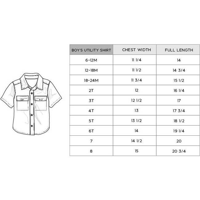 Boy's Utility Shirt Sea Pine - Button Downs - 6