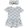 Baby Bodysuit Dress Set Patriotic Ribbon - Dresses - 1 - thumbnail