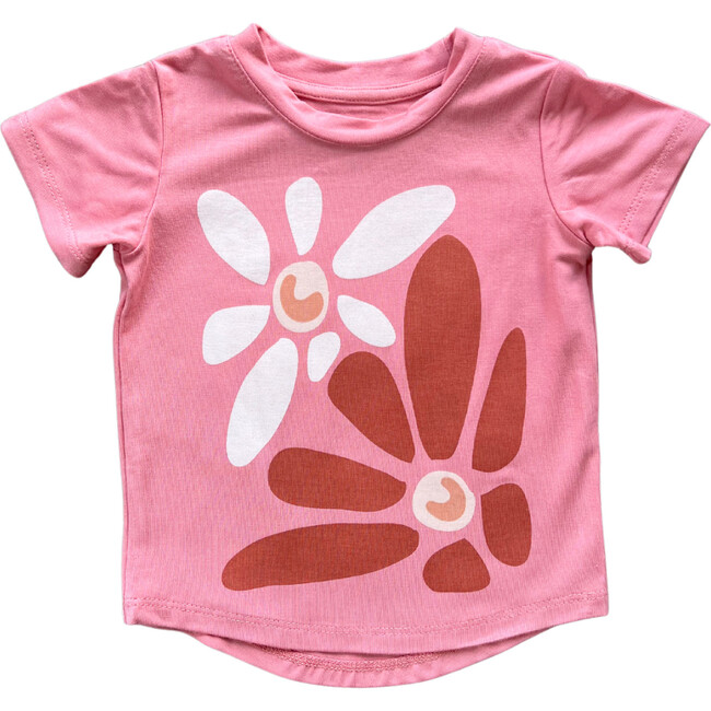 Girl's Short Sleeve Tee Abstract Wildflower