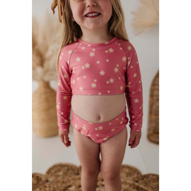 Girl's Two-Piece Crop Swim Set Desert Rose Flora - Two Pieces - 5