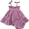 Tiered Mini Dress Set Dusty Mauve - Dresses - 1 - thumbnail