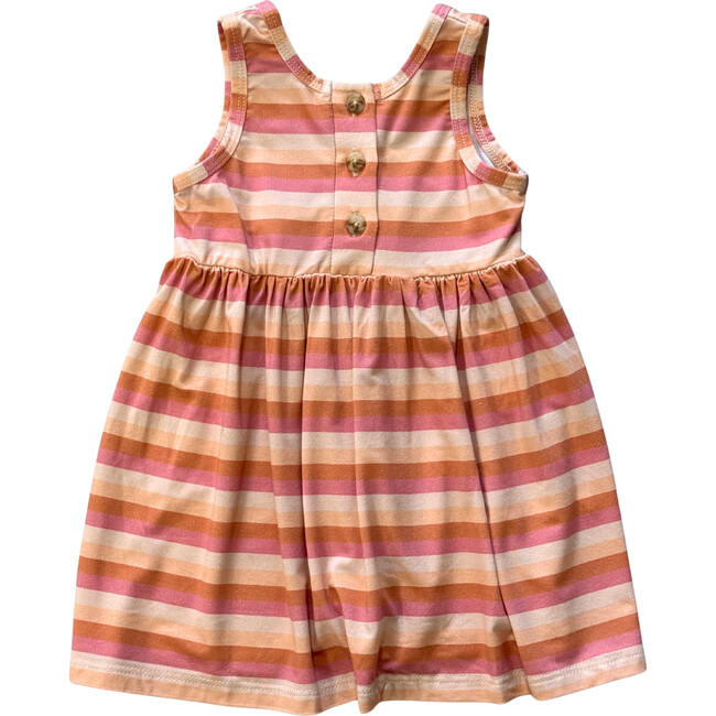 Henley Tank Dress Tropical Stripe