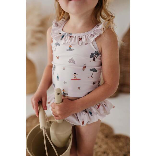 Girl's Two-Piece Tankini Swim Set Desert Rose - Two Pieces - 3