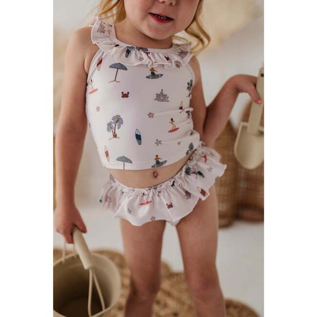 Girl's Two-Piece Tankini Swim Set Desert Rose - Two Pieces - 4