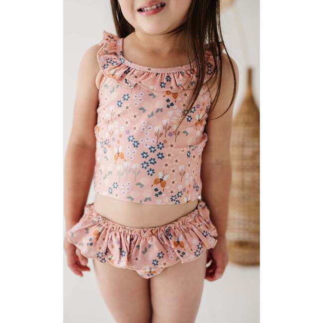 Girl's Two-Piece Tankini Swimsuit Burlwood - Two Pieces - 4