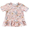Short Sleeve Peplum Top Butterfly Garden - Blouses - 1 - thumbnail