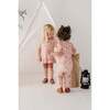 Girl's Short Sleeve Pant Romper Checker in Burlwood - Rompers - 5