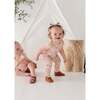 Girl's Short Sleeve Pant Romper Checker in Burlwood - Rompers - 6