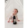 Long Sleeve Zip Romper Checker in Burlwood - Rompers - 3