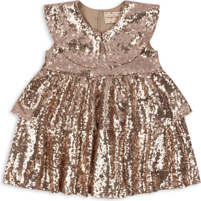 Starla Sequin Dress, Gold Blush
