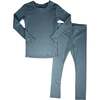 Kids' TENCEL™ Pajama Set, Aegean Sea - Pajamas - 1 - thumbnail