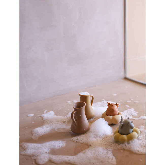 Silicone Unicorn Bath Toy Set, Almond/Blue - Bath Toys - 2