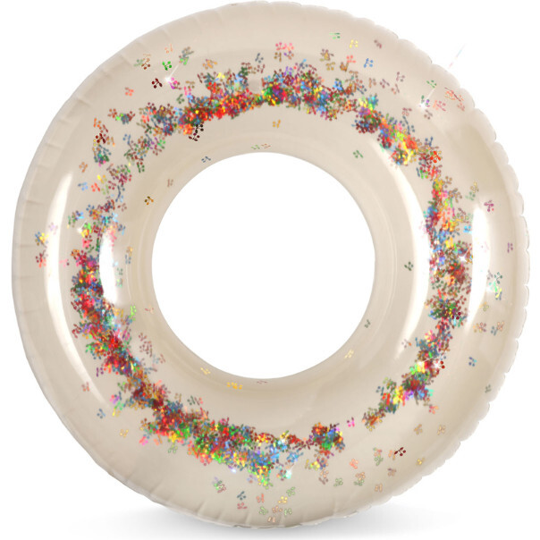 Grande Swim Ring- Cherry Blush Transparent Confetti