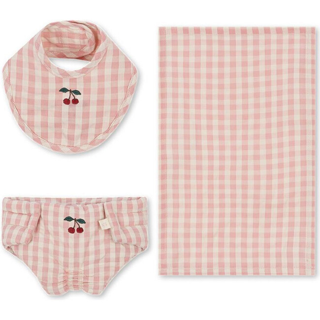 Doll Nursery Set, Powder Pink Check