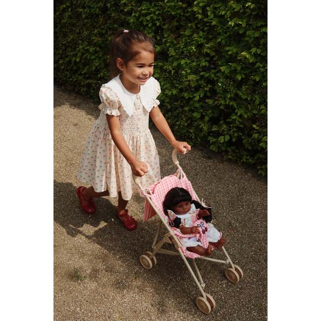 Cheeky Doll Stroller, Bubblegum Checkered - Doll Accessories - 5