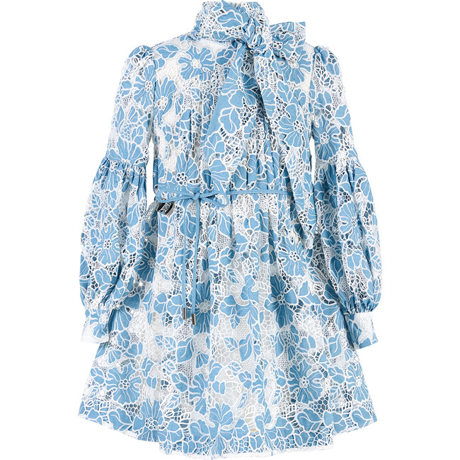 Lori Embroidered Mini Dress, Blue