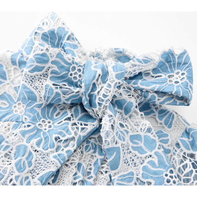 Lori Embroidered Mini Dress, Blue - Dresses - 3