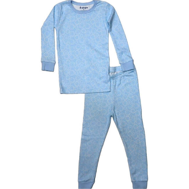 Kids Pajamas, Chalk Smile on Blue