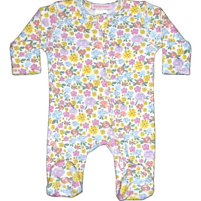 Baby Two-Way Zipper Footie, Garden Party