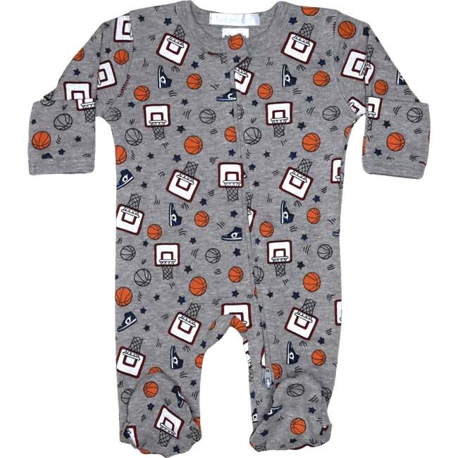 Baby Two-Way Zipper Footie, Basketball