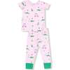 Short Sleeve Loungewear Set, Pink Golf - Mixed Apparel Set - 1 - thumbnail