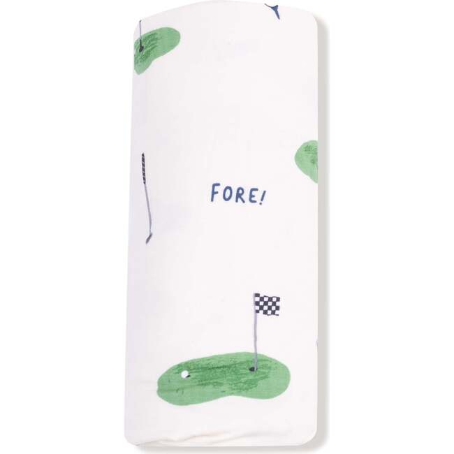 Swaddle Blanket, White Golf - Swaddles - 2