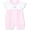 Ruffle Collar Romper with Piping and Picot, Pink Golf - Rompers - 1 - thumbnail