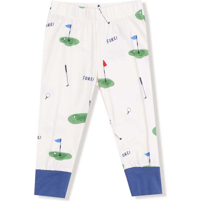 Long Sleeve Loungewear Set, White/Blue Golf - Mixed Apparel Set - 3