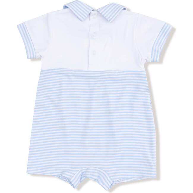 Polo Shortie with Contrast, Blue Golf - Rompers - 2