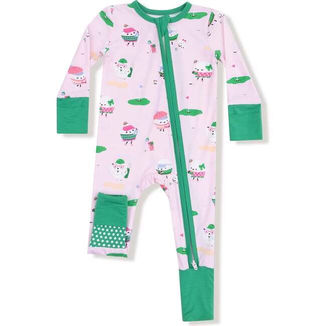 Convertible Romper, Pink/Green Golf