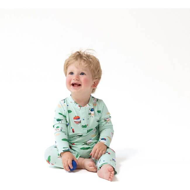 Uni Romper, Green Golf - Rompers - 2
