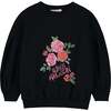 ROSES SWEATSHIRT, BLACK - Sweatshirts - 1 - thumbnail