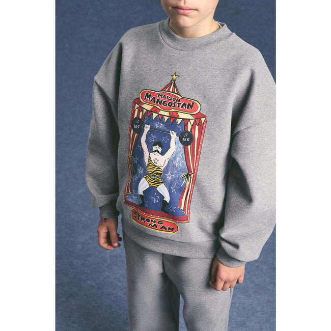 STRONG MAN SWEATSHIRT, GREY - Sweatshirts - 4