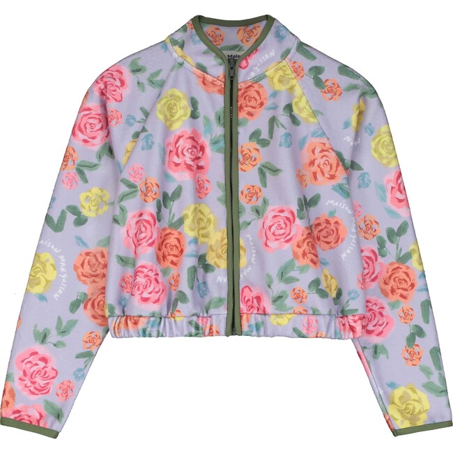 ROSES FLEECE JACKET, LILAC